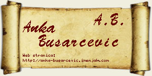 Anka Busarčević vizit kartica